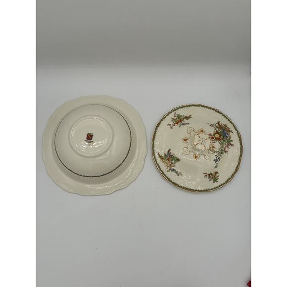 Vintage Myott Straffordshire Serving Bowl With Lid- Devon 8.7” Rare Find - Picture 7 of 8